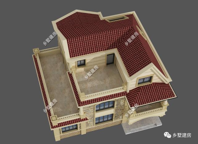 11X10米三層農(nóng)村小別墅，旋轉(zhuǎn)樓梯+雙露臺，布局滿分不怕驕傲！