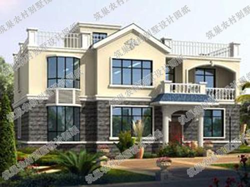 二層平屋頂3廳6臥農(nóng)村自建房，造價(jià)20萬，簡單實(shí)用