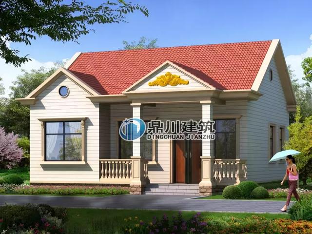 10.5×9.6米一層農(nóng)村自建房，14萬建毛坯，經(jīng)濟實用還洋氣！