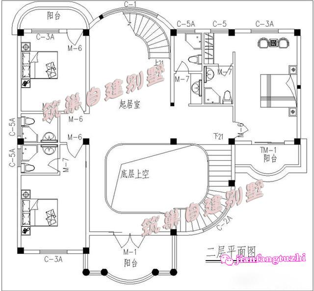 16x14米三層半歐式別墅樓中樓農(nóng)村自建房，造價55萬，高端豪華大氣