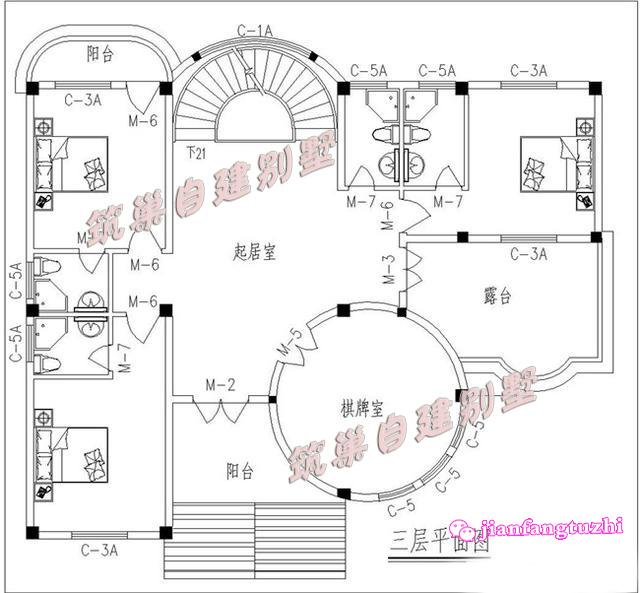 16x14米三層半歐式別墅樓中樓農(nóng)村自建房，造價55萬，高端豪華大氣