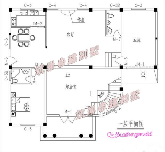 16x14米三層半歐式別墅樓中樓農(nóng)村自建房，造價55萬，高端豪華大氣