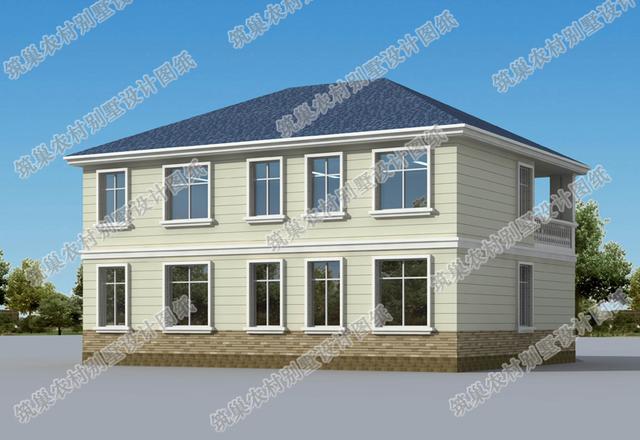 14×11米2廳6臥3衛(wèi)二層農(nóng)村自建房，造價(jià)25萬(wàn)，帶車庫(kù)