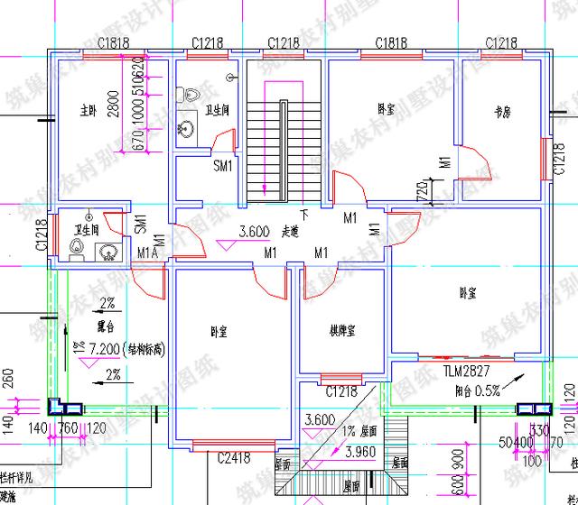 14×11米2廳6臥3衛(wèi)二層農(nóng)村自建房，造價(jià)25萬(wàn)，帶車庫(kù)