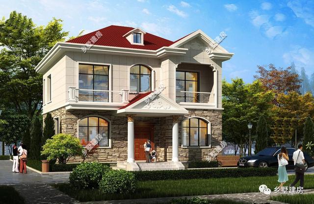 用20萬(wàn)就能建造二層別墅設(shè)計(jì)圖，掀起農(nóng)村建房熱潮，這么美的別墅，你還不心動(dòng)嗎？