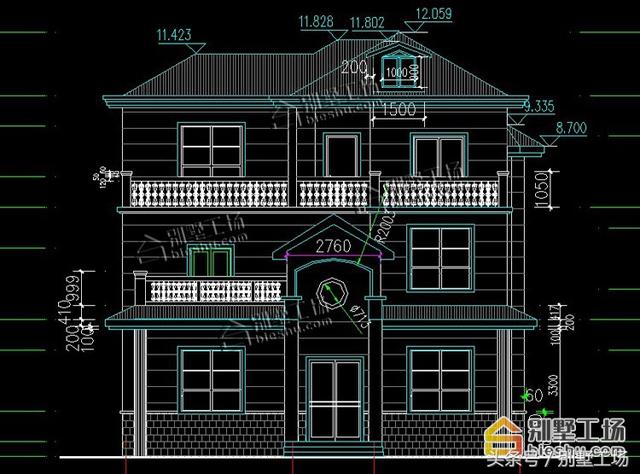 11.6X13m三層農(nóng)村別墅設(shè)計圖，造價25萬，真正適合農(nóng)村人的自建房