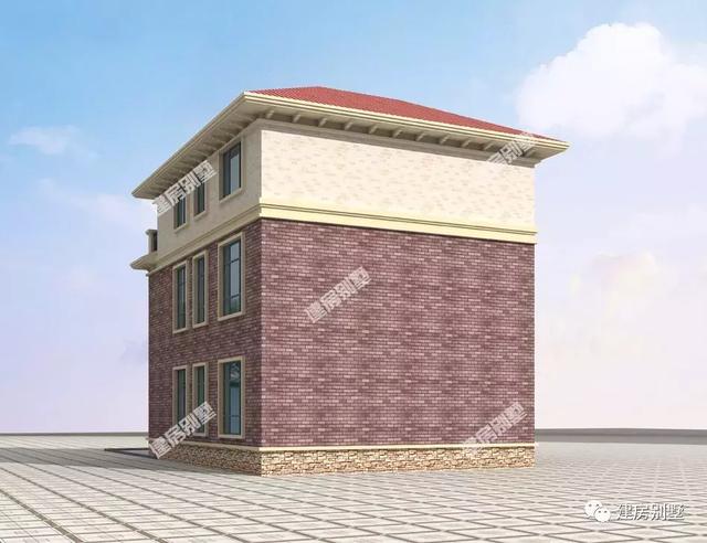 9.3×13米三層農(nóng)村別墅設(shè)計(jì)圖，面磚配的好，也能美的讓人著迷