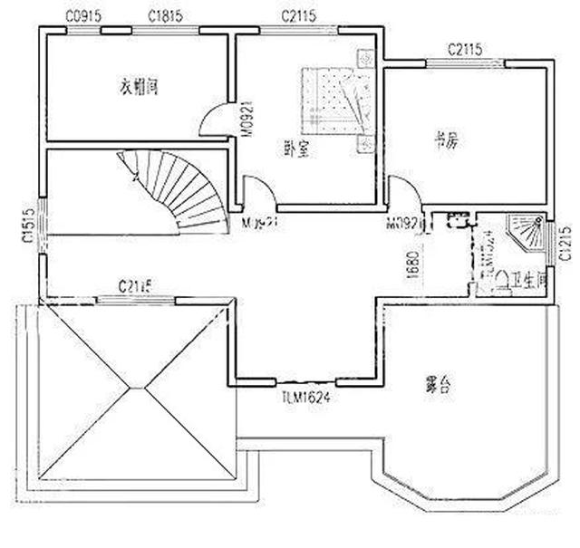 占地面積約160平方米3廳6臥三層別墅設(shè)計(jì)圖，奢華大氣，主體造價(jià)55萬
