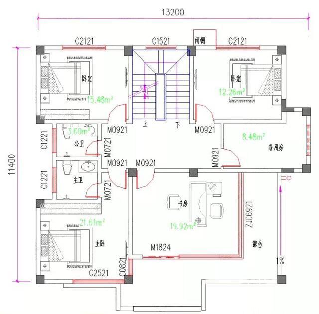 13×11米現(xiàn)代建筑風格三層農(nóng)村自建房，3廳5臥多露臺，造價30萬