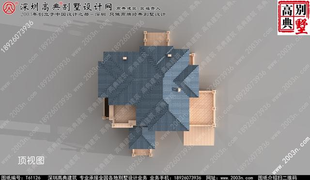 復(fù)式三層純石材別墅設(shè)計圖，整體構(gòu)造時尚大氣，帶影視廳+地下室+車庫