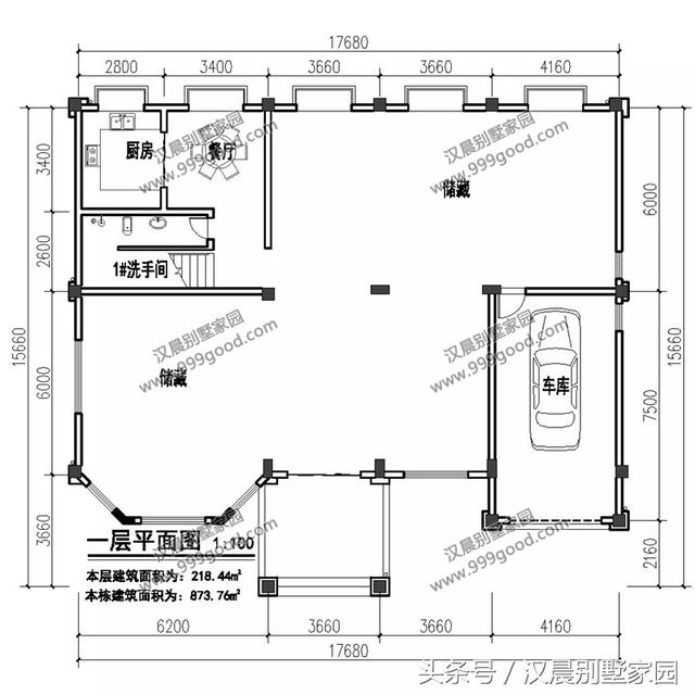 17.6米X15.6米歐式四層別墅設(shè)計(jì)圖，豪華大氣，帶大露臺(tái)+車庫(kù)，商住兩用
