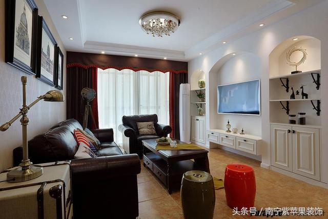 120平美式風(fēng)格裝修，色彩斑斕，開門一瞬間驚艷到自己了，非常美