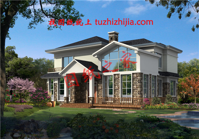 150平米田園風格二層別墅設計圖紙，沉穩(wěn)大氣有內(nèi)涵