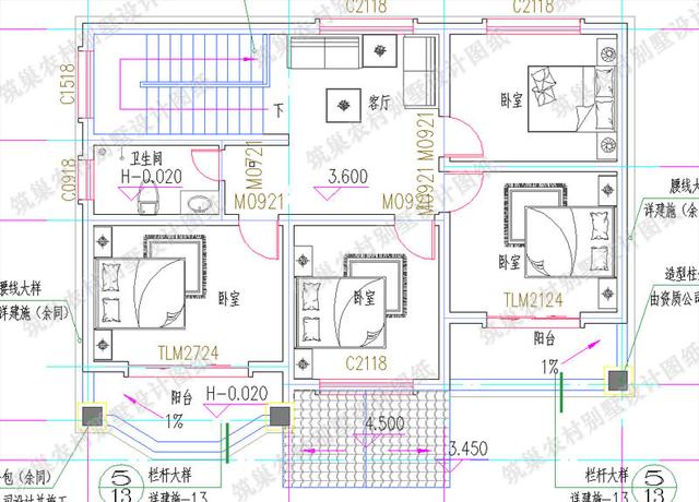 12×10米歐式田園風(fēng)二層農(nóng)村自建房，色彩搭配古樸自然，主體造價20萬左右