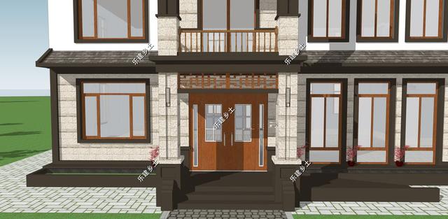 河北省任丘市王先生二層別墅設(shè)計圖，綜合歐式+中式的別墅特點，呈現(xiàn)出自然的柔美