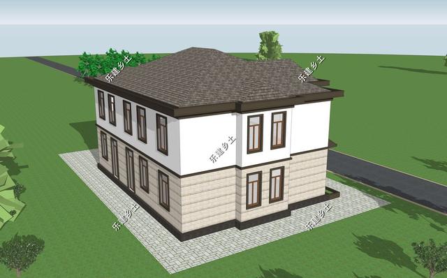 河北省任丘市王先生二層別墅設(shè)計圖，綜合歐式+中式的別墅特點，呈現(xiàn)出自然的柔美