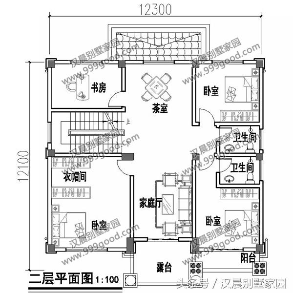 12.3X12.1米三層歐式別墅設(shè)計(jì)圖，大氣經(jīng)典，帶車庫(kù)。