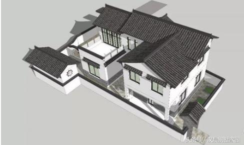 二層農(nóng)村中式別墅設(shè)計(jì)圖，簡(jiǎn)約又不簡(jiǎn)單，傳承隱逸精神！