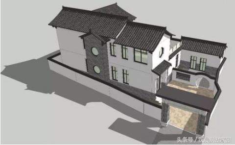 二層農(nóng)村中式別墅設(shè)計(jì)圖，簡(jiǎn)約又不簡(jiǎn)單，傳承隱逸精神！