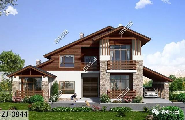 一層半農(nóng)村養(yǎng)老自建房，東南亞建筑特色，大斜頂線條流暢，隨性自在，值得推薦