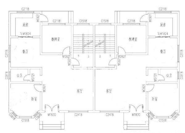 21×13米80萬(wàn)帶堂屋三層雙拼別墅設(shè)計(jì)圖，米黃色墻體與藍(lán)色屋頂搭配清新奪目，讓人感覺(jué)溫馨又不失大氣