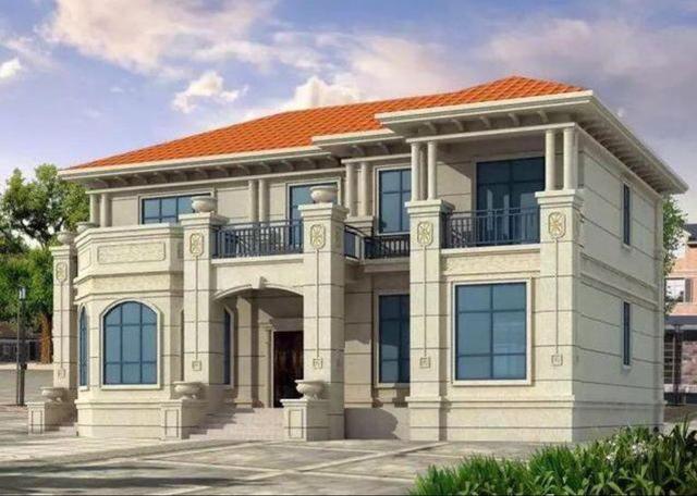 一款帶地下室的農(nóng)村二層自建別墅設(shè)計圖，外觀豪華，設(shè)計精美，50萬建成毛坯，看了的都說值