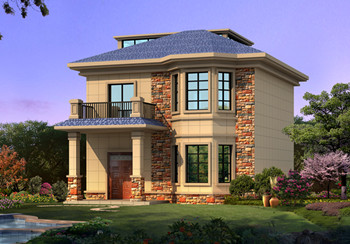 80平方米二層房屋設計圖，造價10萬左右