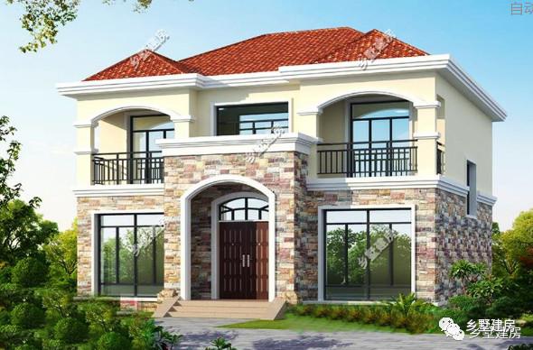 兩款二層別墅小洋房設計圖，造型新穎獨特，美觀大氣，新農(nóng)村建房的代表