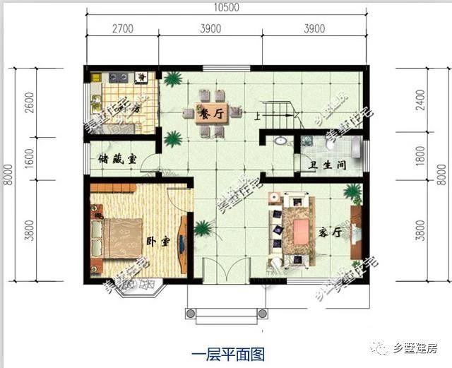 二層現(xiàn)代風(fēng)格農(nóng)村自建房設(shè)計圖，黃墻紅頂醒目又溫馨，大家都要這樣建！