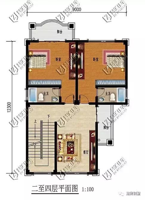 兩棟五層豪華別墅設(shè)計(jì)圖，都是美觀實(shí)用且風(fēng)景極好的旺宅