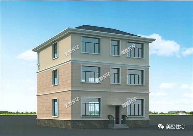 30萬10X12米三層別墅設(shè)計圖，7室2廳大露臺，建一棟自己的小房子，感受這身邊的美好