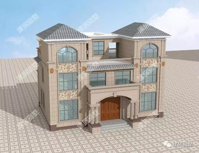 兩棟小戶型的雙拼別墅設(shè)計(jì)圖，第一棟坡屋頂時(shí)尚美觀，第二棟平屋頂造價(jià)低，還能做空中花園