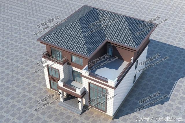 2款農(nóng)村自建新中式風(fēng)格別墅圖，主體造價在50萬左右，簡直是太值了