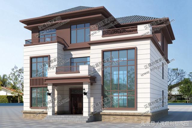 2款農(nóng)村自建新中式風(fēng)格別墅圖，主體造價在50萬左右，簡直是太值了