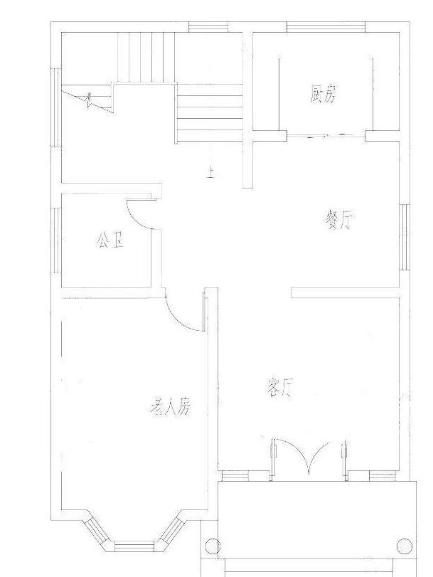 二層農(nóng)村自建房設(shè)計(jì)圖開間進(jìn)深8米×11.3米，采用磚混結(jié)構(gòu)，主體造價(jià)25萬左右