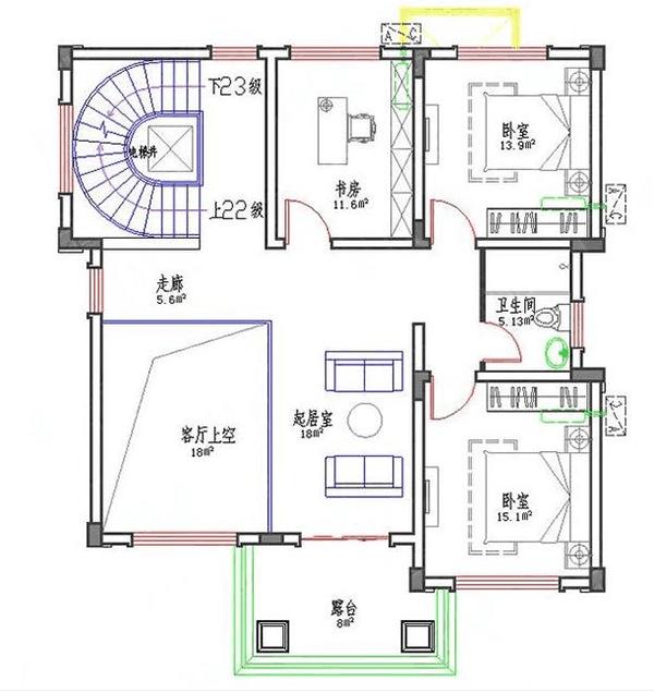 11x11m簡歐式三層別墅設(shè)計(jì)圖，戶型合理相對容易施工，優(yōu)雅時(shí)尚不難建