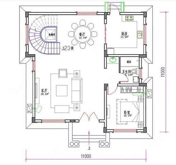 11x11m簡歐式三層別墅設(shè)計(jì)圖，戶型合理相對容易施工，優(yōu)雅時(shí)尚不難建