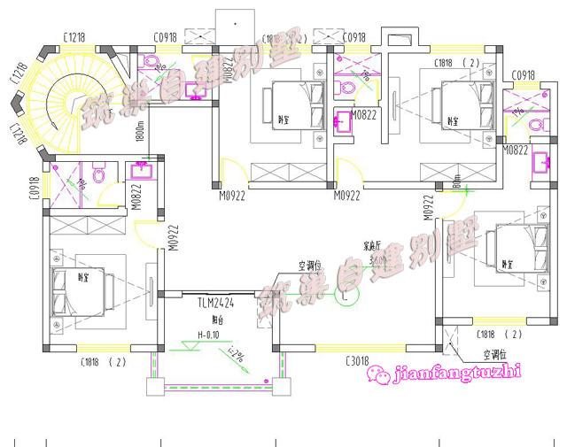 二層帶煙囪農(nóng)村自建別墅設(shè)計圖，磚混結(jié)構(gòu)18x10米160平米，主體造價25萬