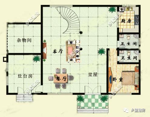 三層農(nóng)村自建別墅豪宅，挑空大客廳+超大落地窗+旋轉(zhuǎn)樓梯，你夢(mèng)寐以求的都有