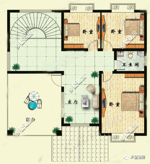 三層農(nóng)村自建別墅豪宅，挑空大客廳+超大落地窗+旋轉(zhuǎn)樓梯，你夢(mèng)寐以求的都有