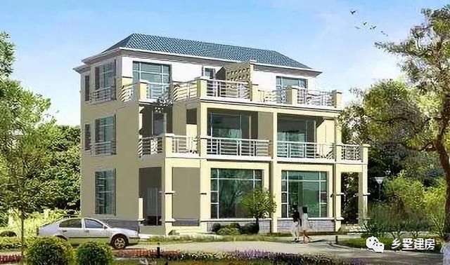 三層農(nóng)村自建別墅豪宅，挑空大客廳+超大落地窗+旋轉(zhuǎn)樓梯，你夢(mèng)寐以求的都有