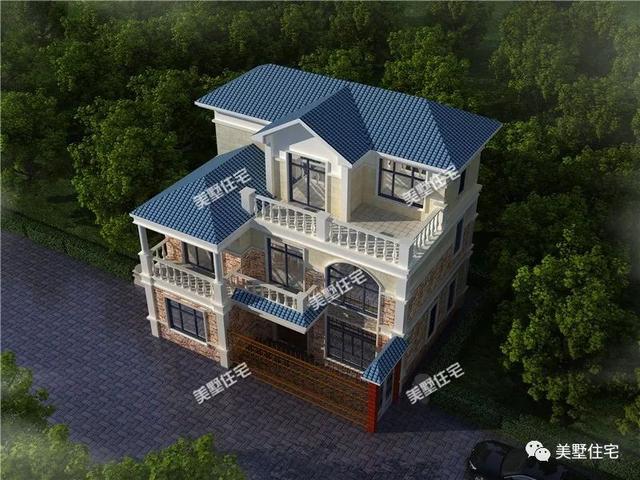 11X9米三層簡(jiǎn)歐式風(fēng)格別墅設(shè)計(jì)圖，帶飄窗和大露臺(tái)，是你喜歡的風(fēng)格嗎