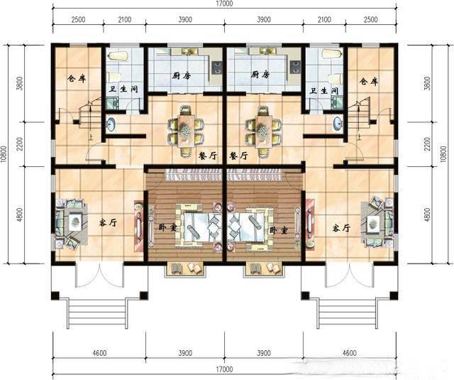 兄弟雙拼自建房，美觀大氣，戶型非常實用，看了真的好想回家建房！