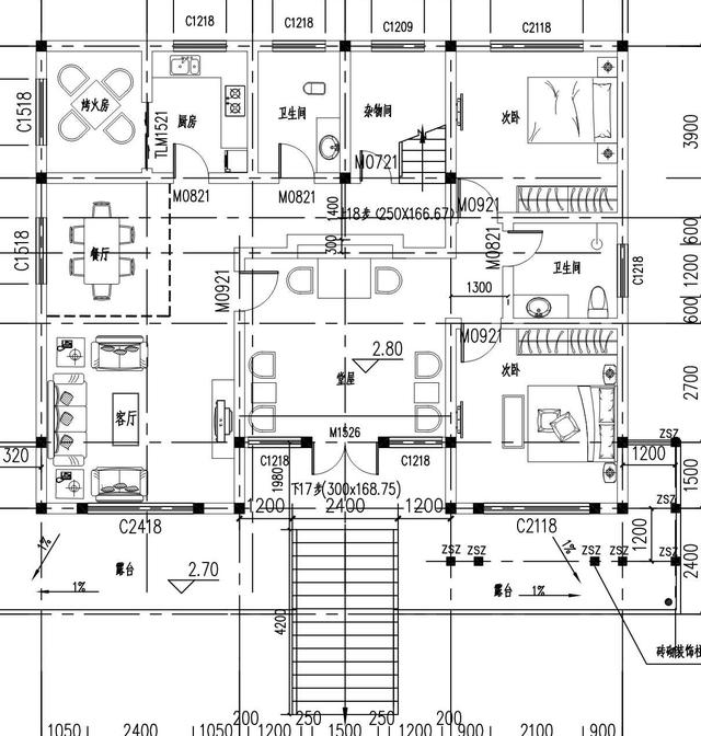 兩套造價(jià)不超過30萬的兩層農(nóng)村自建別墅圖紙， 都帶有獨(dú)立小院