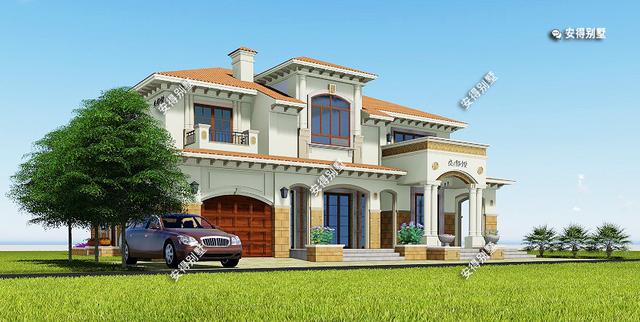 2層歐式別墅設(shè)計圖，這樣的外觀和布局，精致也很氣派