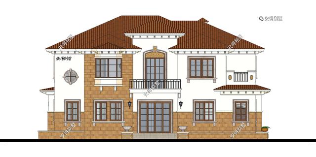 2層歐式別墅設(shè)計圖，這樣的外觀和布局，精致也很氣派