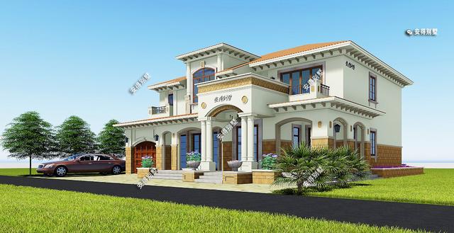 2層歐式別墅設(shè)計圖，這樣的外觀和布局，精致也很氣派