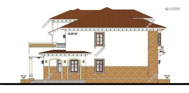 2層歐式別墅設(shè)計圖，這樣的外觀和布局，精致也很氣派