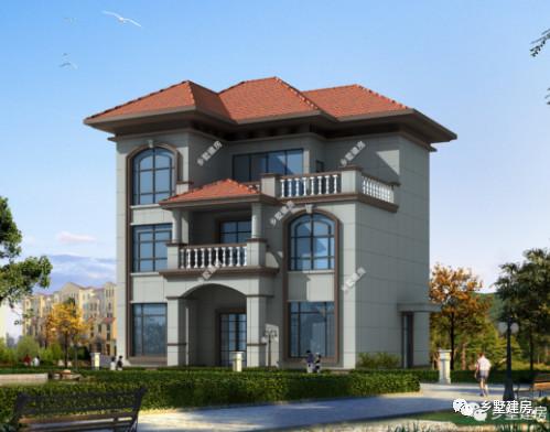 20萬建一棟三層別墅，豪華絕美落地窗，超大的實(shí)用露臺(tái)，羨煞眾人