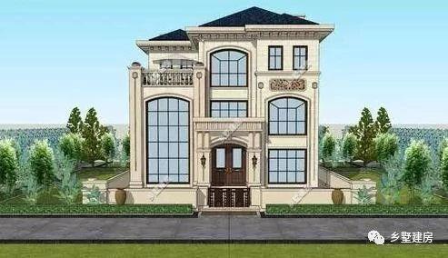 20萬建一棟三層別墅，豪華絕美落地窗，超大的實(shí)用露臺(tái)，羨煞眾人